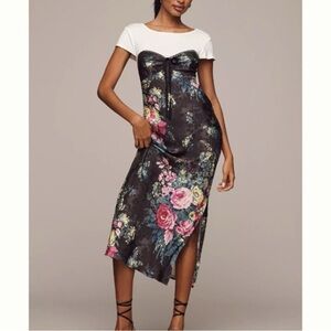 Anthropologie Twofer Floral Midi Dress